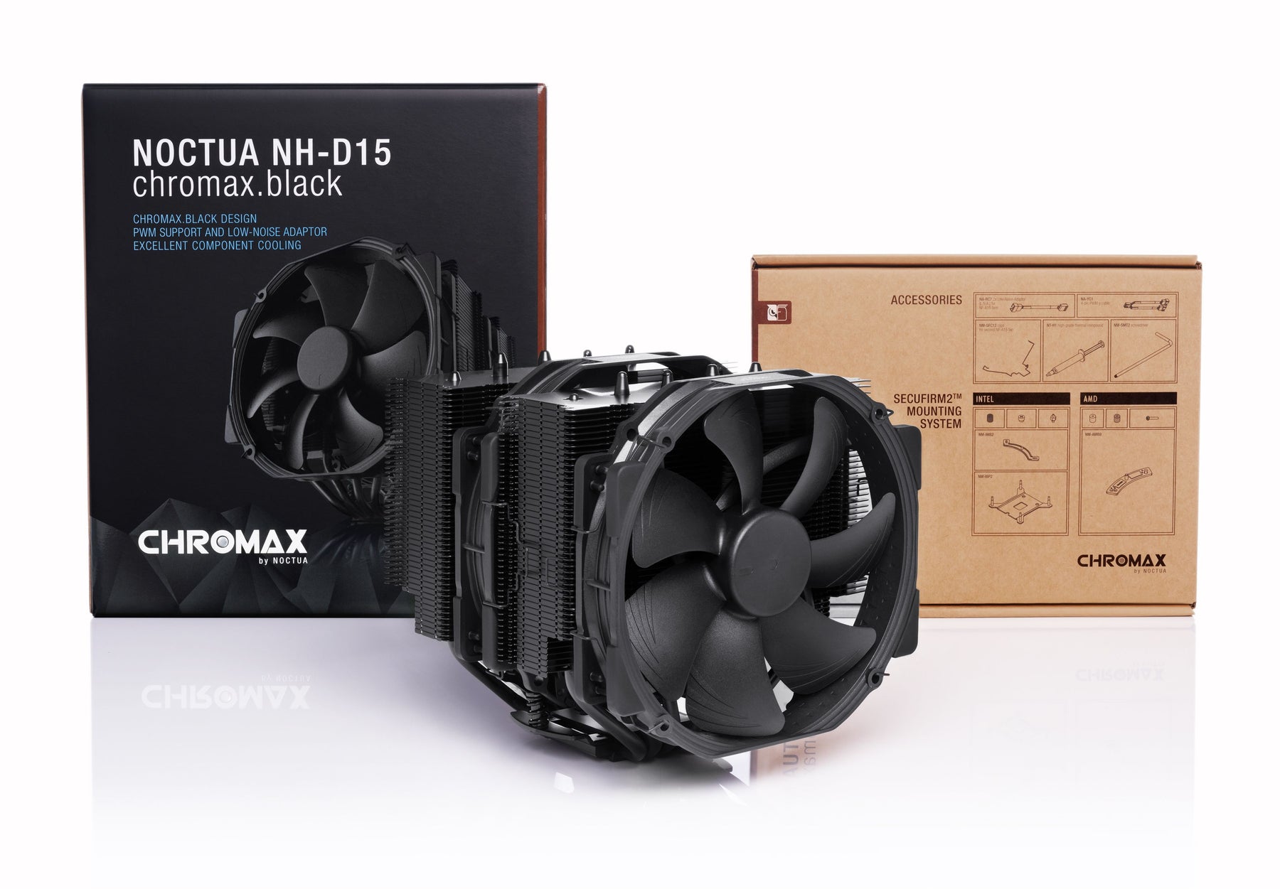 Processzor hűtő Noctua NH-D15S chromax.black 14cm Univerzális