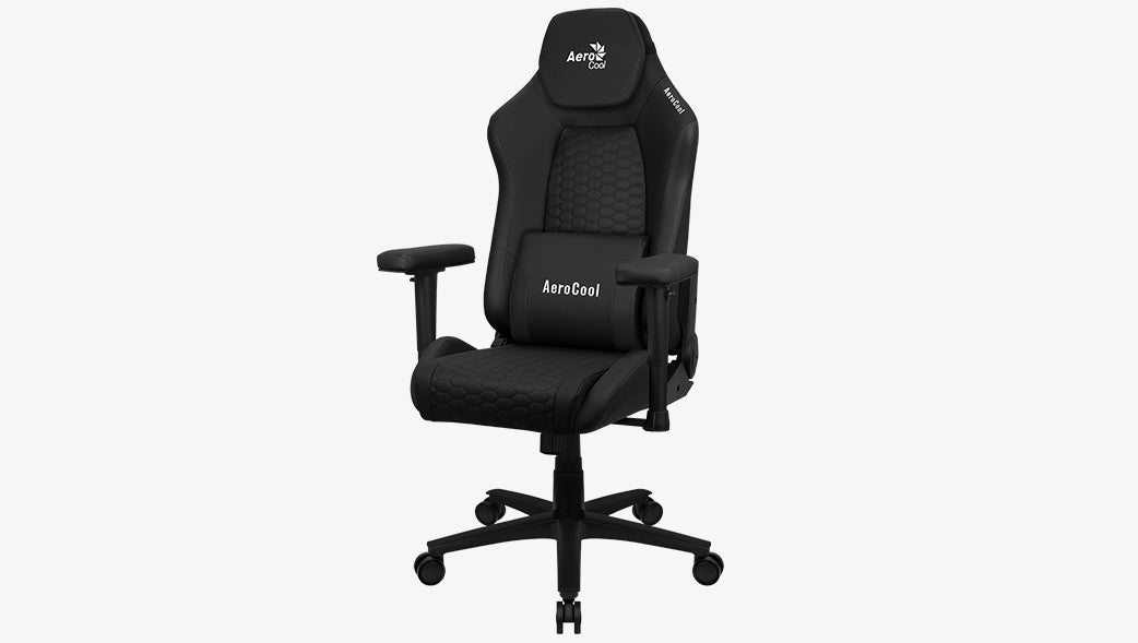 Gamer szék Aerocool CROWN Leatherette All Black Fekete