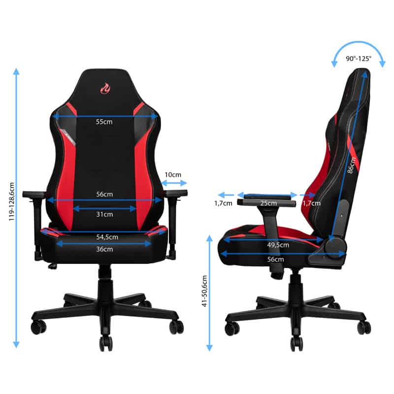 Nitro Concepts X1000 szövet gamer szék, piros