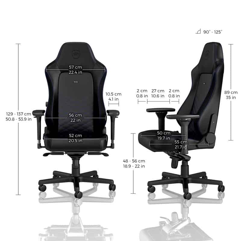 Gamer szék noblechairs HERO PU Bőr Fekete/Kék