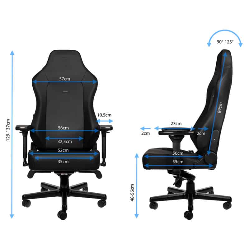 Gamer szék noblechairs HERO Black Edition Hybrid Bőr