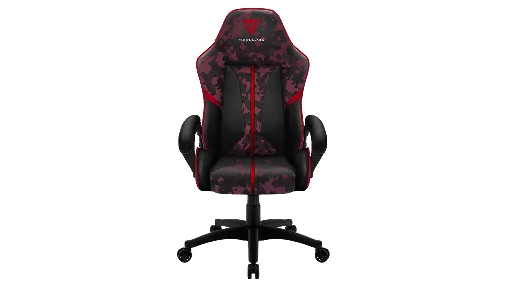 ThunderX3 BC1 CAMO műbőr gamer szék, piros