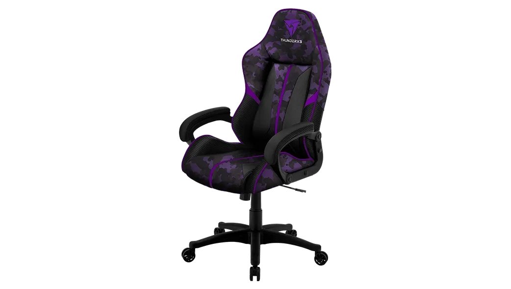 ThunderX3 BC1 CAMO műbőr gamer szék, lila