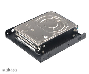 HDD/SSD beépítő keret Akasa 3.5 helyre - 2x 2.5 HDD/SSD + kábel