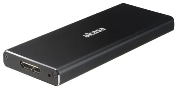 SSD beépítő keret Akasa M.2 NGFF - USB 3.1 Fekete (2230, 2242, 2260 &amp; 2280)