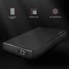 HDD ház Axagon EE35-XA3 SATA II 3.5˝ USB 3.0 Fekete Alu