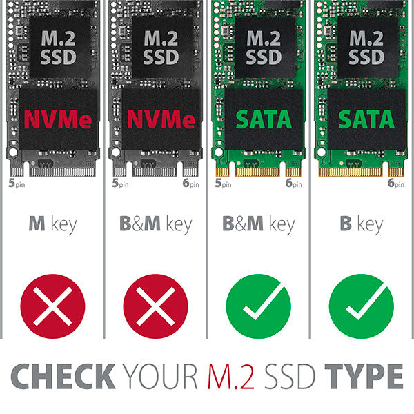 SSD ház Axagon RSS-M2SD M.2 (NGFF) 2.5&quot; SATA III Ezüst