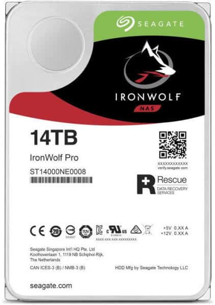 HDD SATA Seagate 14TB 3.5 7200 256M IronWolf Pro NE0008