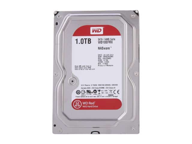 HDD SATA WD 1TB 3.5 5400 64M Red