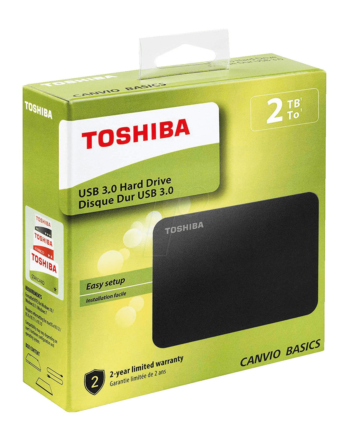 HDD USB 3.0 Toshiba 2TB 2.5 Canvio Basic Fekete