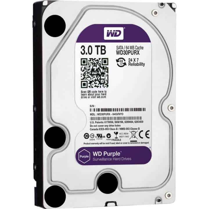HDD SATA WD 3TB 3.5 IntelliPower 64M Purple