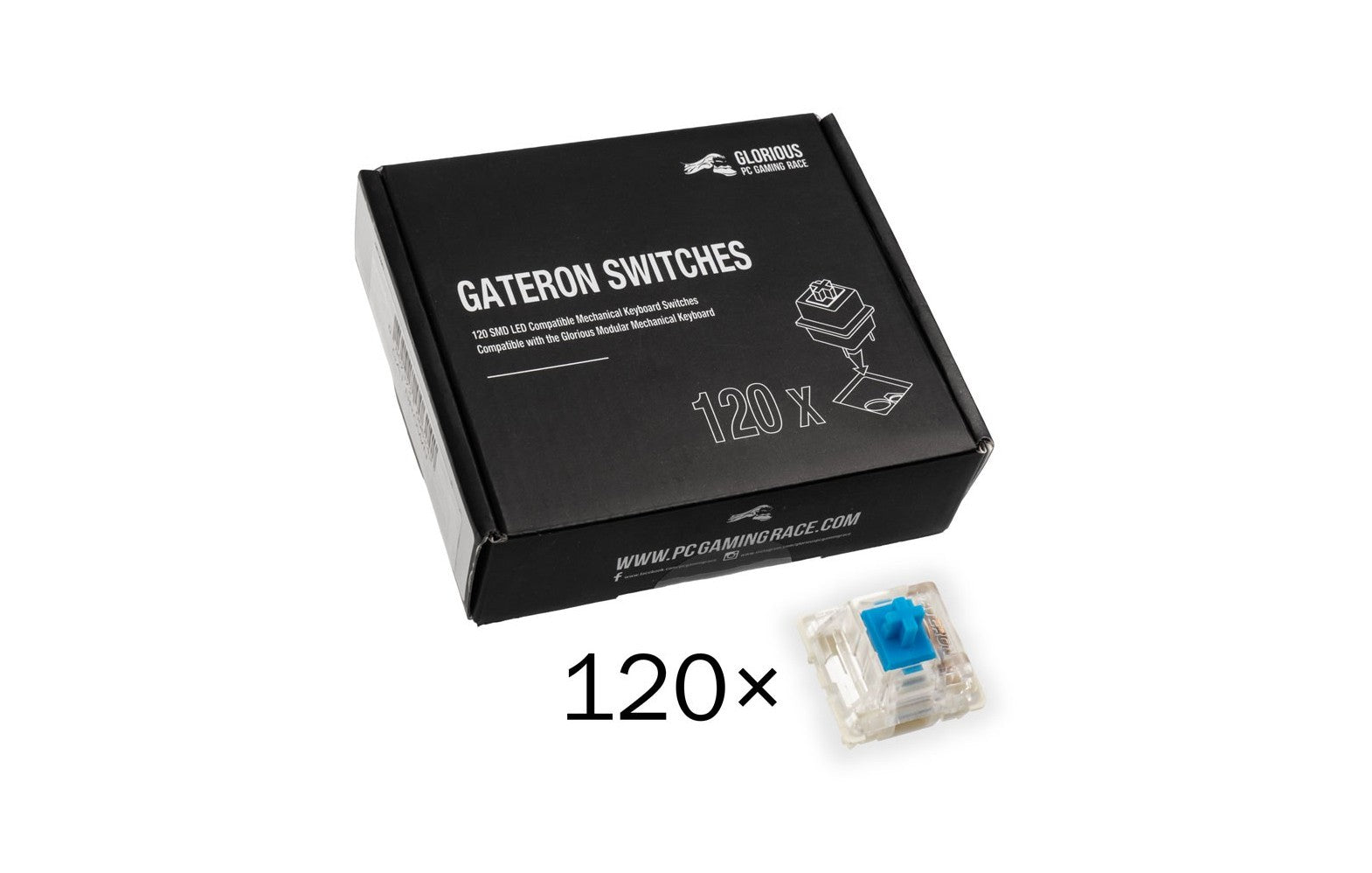 Billentyűzet kiegészítő Glorious Gateron Blue Switch (120db)