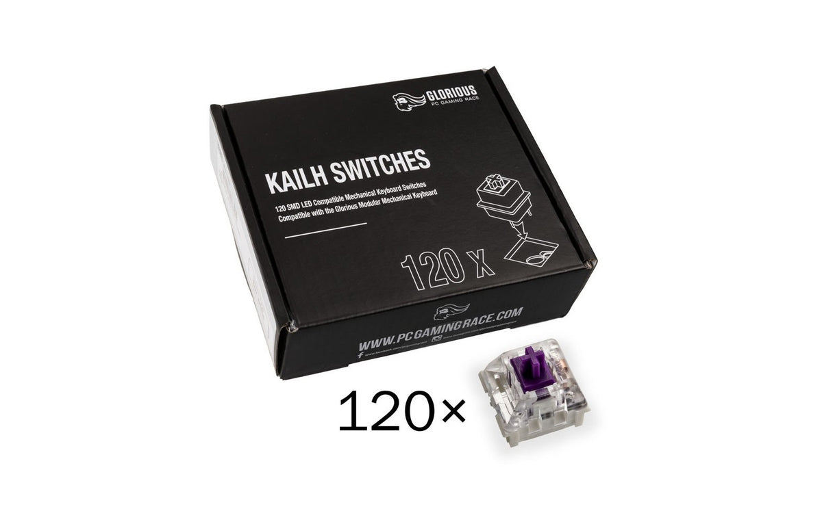 Billentyűzet kiegészítő Glorious Kailh Pro Purple Switch Tapintható Halk (120db)