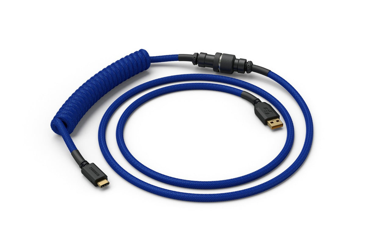 Billentyűzet kiegészítő Glorious Coiled Cable Cobalt USB-C Spirálkábel Kék