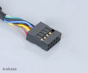 Kábel USB Hosszabbító Akasa USB 2.0 (Female) - USB 2.0 (Male) 40cm Belső