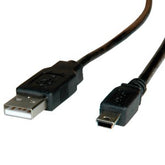 Kábel USB Összekötő Value USB 2.0 A (Male) - mini B (Male) 1.8m Fehér