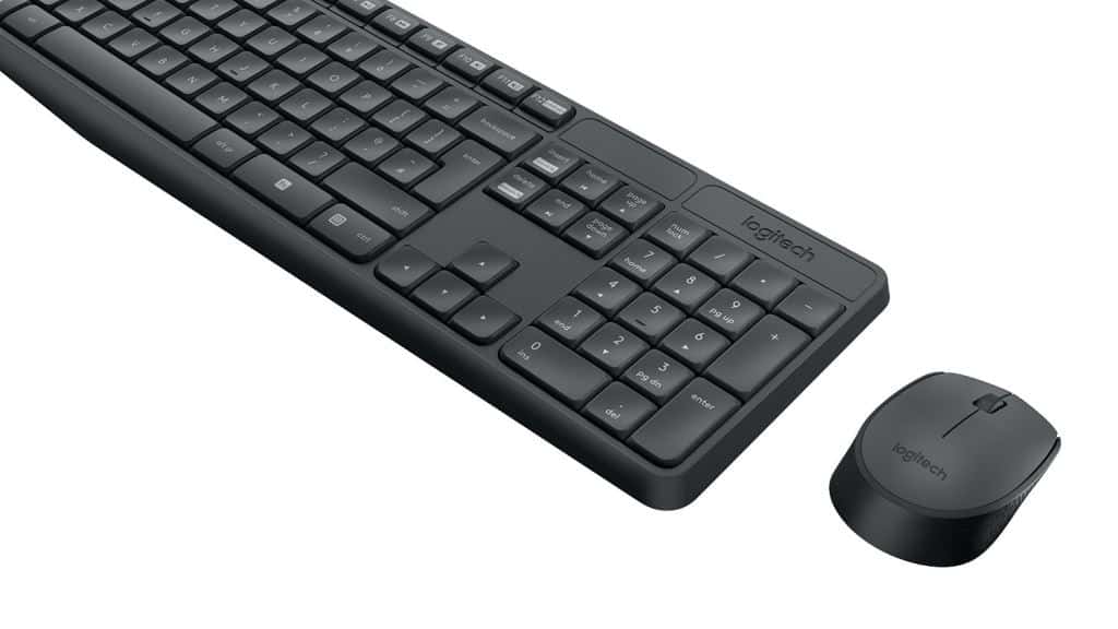 Billentyűzet + Egér Logitech MK235 Membrános Fekete Wireless Magyar