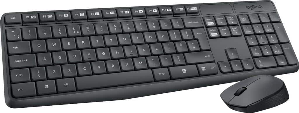 Billentyűzet + Egér Logitech MK235 Membrános Fekete Wireless Magyar