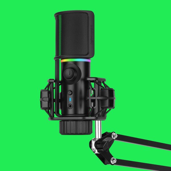 Mikrofon Streamplify MIC RGB Mount kardioid kondenzátor USB Fekete