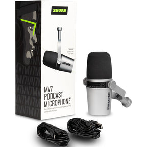 Mikrofon Shure Motiv MV7-K Podcast USB + XLR Ezüst