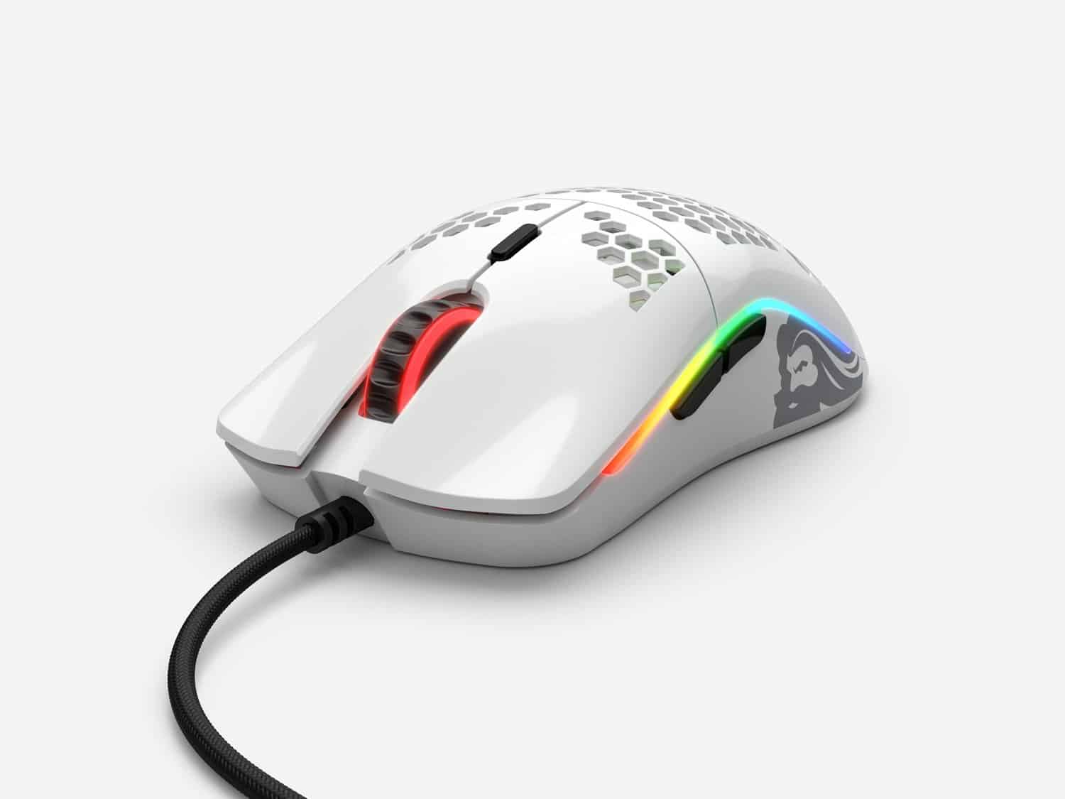 Egér Glorious Model O RGB Optikai USB Glossy Fehér