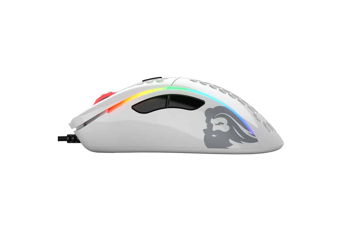 Egér Glorious Model D- RGB Optikai USB Glossy Fehér