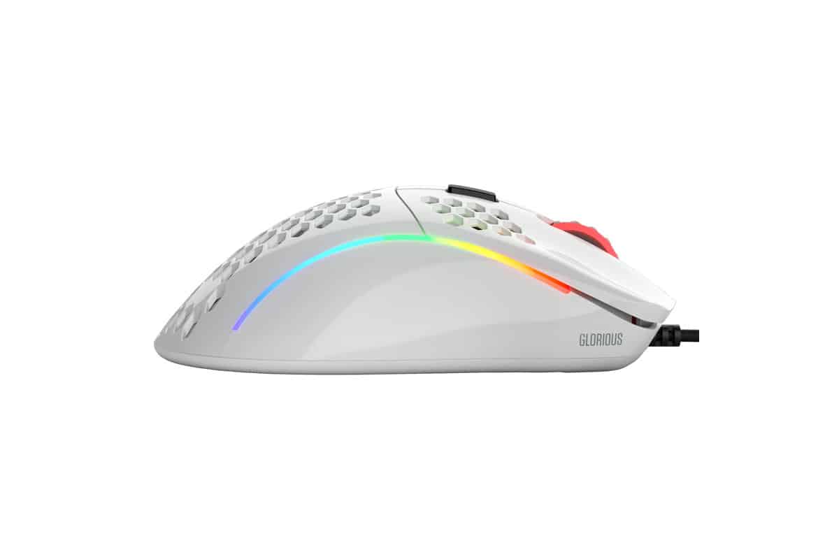 Egér Glorious Model D- RGB Optikai USB Glossy Fehér