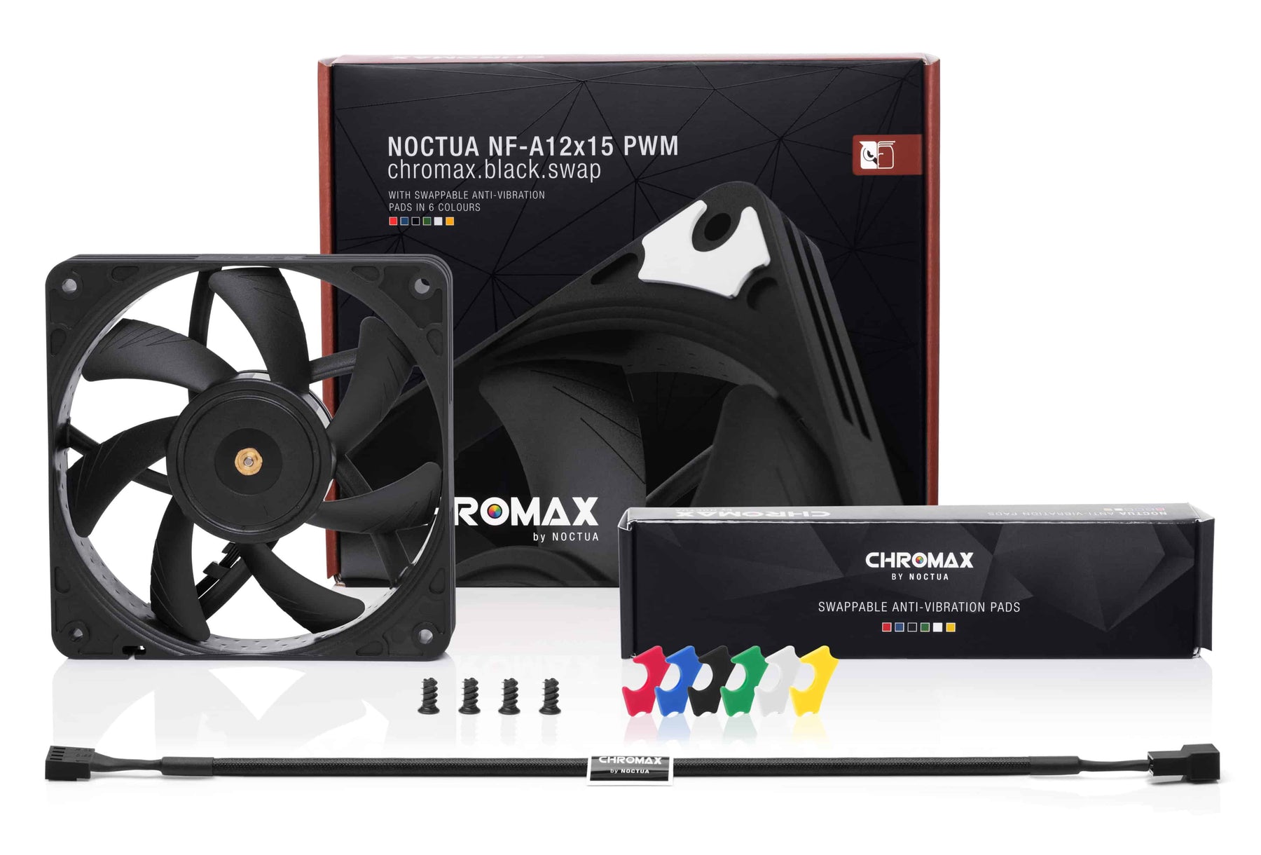 Ventilátor Noctua NF-A12x15 PWM chromax.black.swap 15mm 12cm