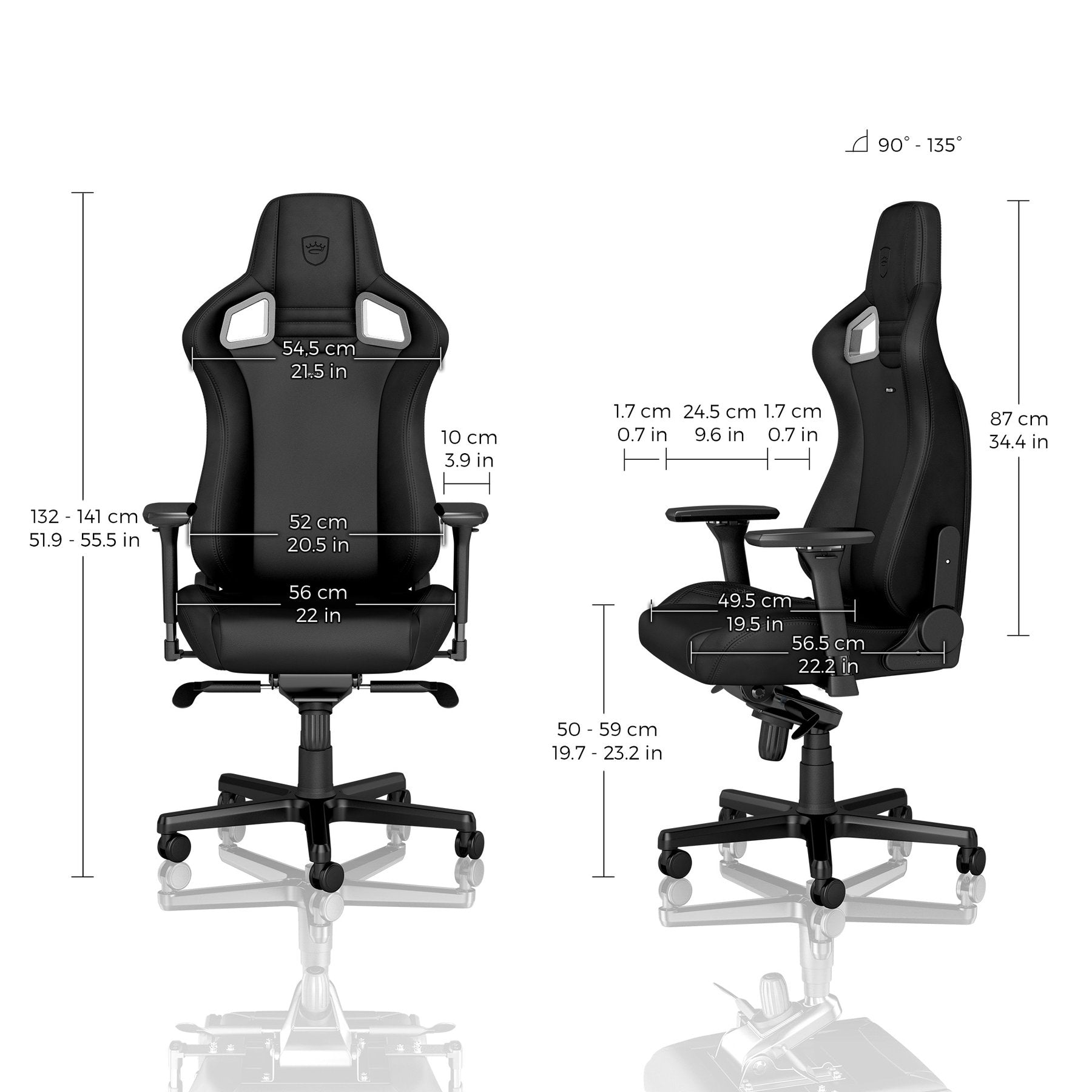 Noblechairs Epic Black Edtiton Hybrid műbőr gamer szék