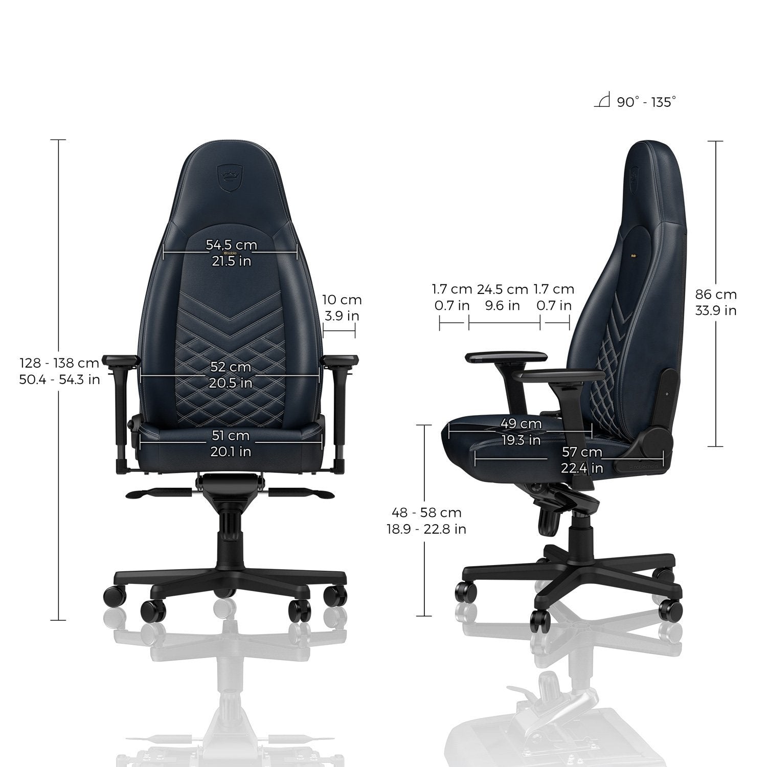 Noblechairs Icon valódi bőr gamer szék