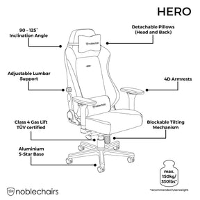 Noblechairs Hero valódi bőr gamer szék