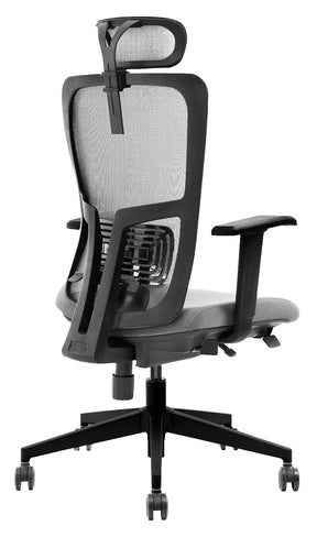 Tucon ergonomikus irodaszék szövet és hálós borítással, beállítható deréktámasz, ülésmélység, fejtámasz és kartámaszok