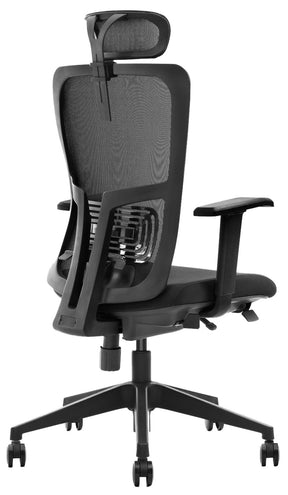 Tucon ergonomikus irodaszék szövet és hálós borítással, beállítható deréktámasz, ülésmélység, fejtámasz és kartámaszok